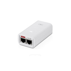 Injector PoE Ubiquiti 12W 24V 0.5A Alb port RJ45 Gigabit Ecranat, POE-24-12W-G-WH